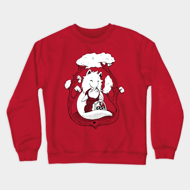 Red Riding Love Crewneck Sweatshirt by StarlitSkvader